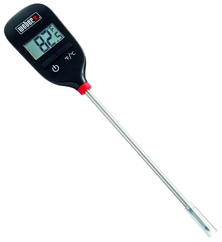 Weber 6750 Thermometer, Digital Display, Black :EA: QUANTITY: 1