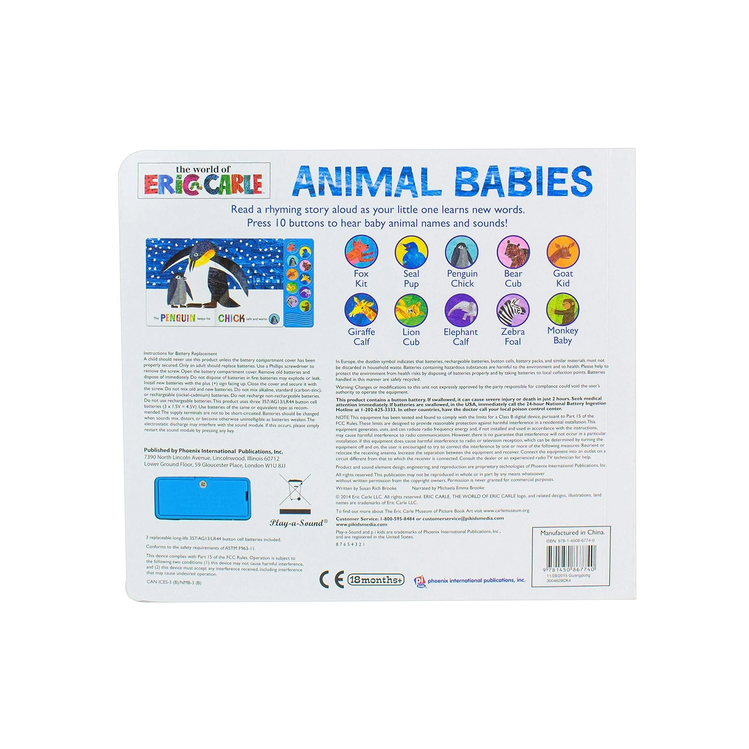 World of Eric Carle, Animal Babies 10-Button Sound Book